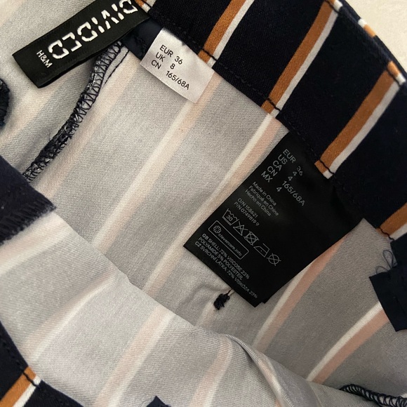 H&M Navy Blue Stripted Trouser - S - Picture 4 of 7